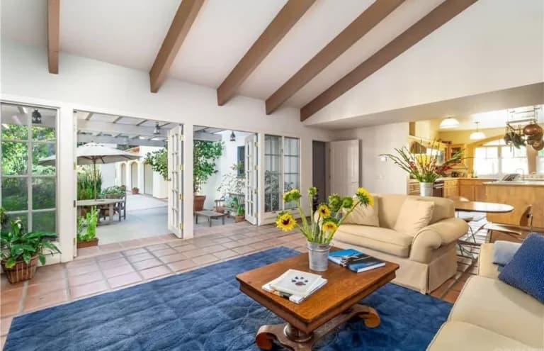 Living space with patio access